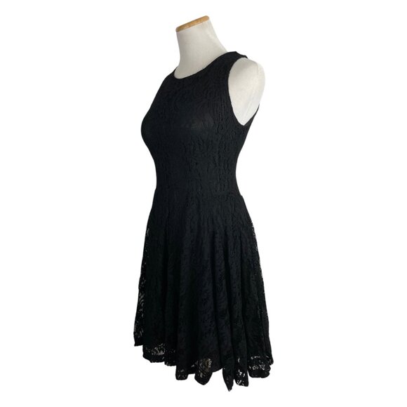 MI AMI Dress Size Small Black Lace Sleeveless Fit Flare Short Casual Party NWOT - Picture 5 of 6
